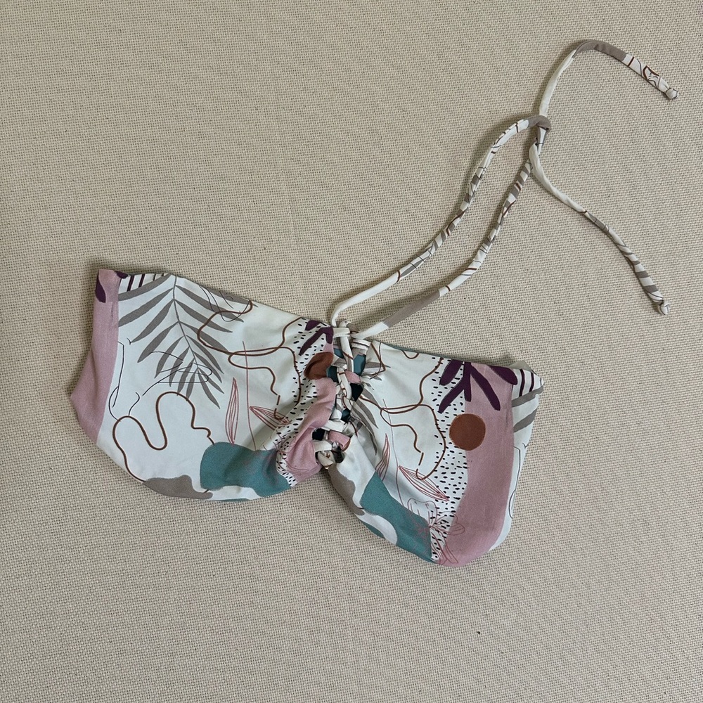 Strange Bikini Badlands Reversible Bandeau Large Swim Top